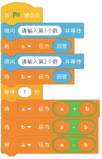 Scratch交换数值示例代码
