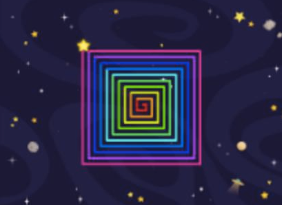 变色螺旋正方形效果图