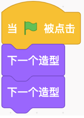 选项B的Scratch程序块