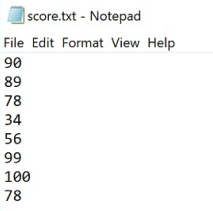 score.txt文件内容