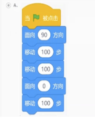 选项A的Scratch程序