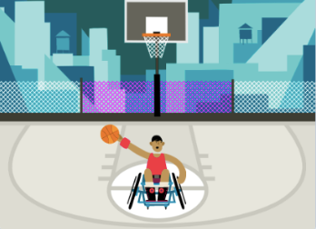 篮球角色与背景图