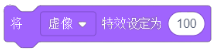 将虚像特效设定为100