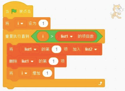 Scratch列表数据迁移积木程序