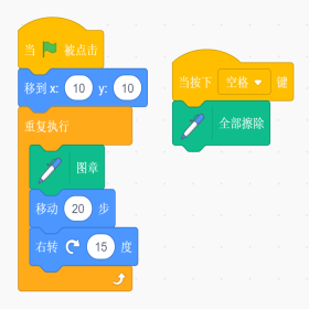 左侧Scratch积木块
