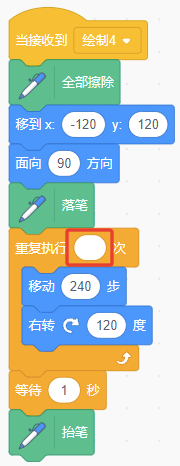 Scratch绘制三角形程序截图