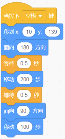 选项C的Scratch积木代码块