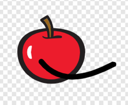 画出界的苹果图案