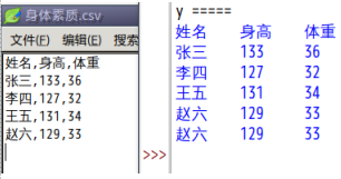 csv文件与打印效果对比图
