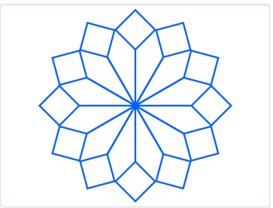放射状正方形图形