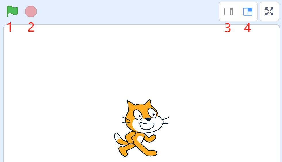 Scratch编程界面操作按钮