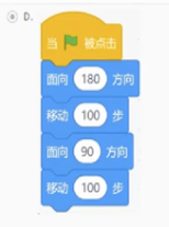 选项D的Scratch程序
