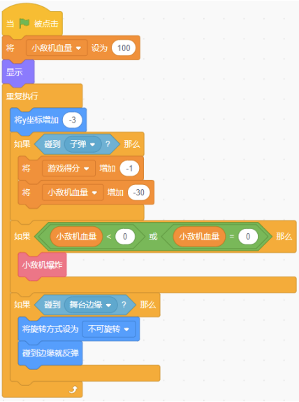 小敌机脚本代码