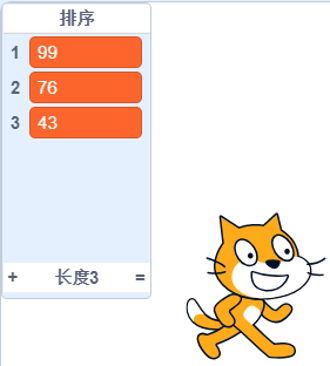 排序结果列表示例