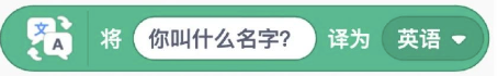 将"你叫什么名字？"译为英语积木