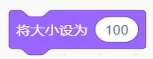将大小设为100的积木