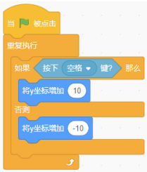 选项A的Scratch积木块