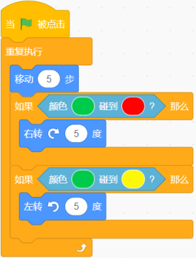 选项D的Scratch积木组合