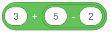 Scratch算式：3+5-2