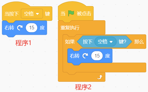 两段Scratch程序