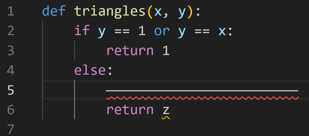杨辉三角递归实现代码