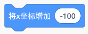 将x坐标增加-100