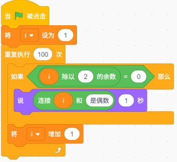 选项A的Scratch程序脚本
