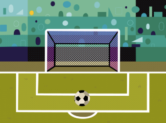 足球和球门初始位置