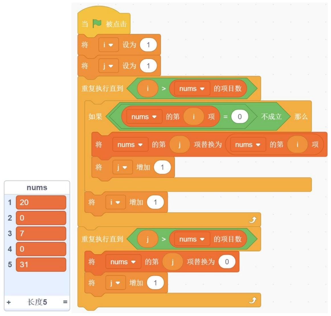 程序及初始列表截图