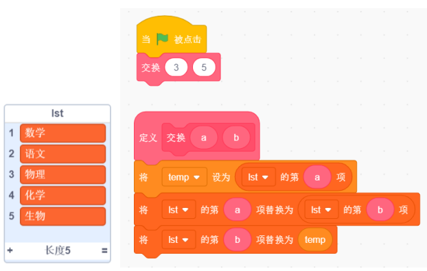 Scratch程序及列表lst截图