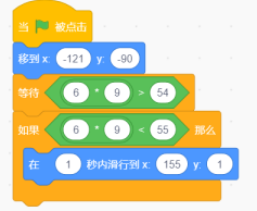 指定的Scratch积木块程序