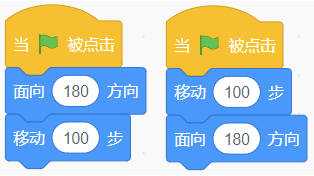 给定的两个Scratch程序