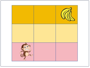 小猴子与香蕉的位置布局图