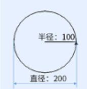 圆尺寸示意图