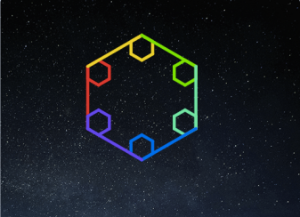 七彩六边形示例图