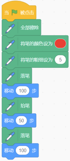 Scratch绘图程序块