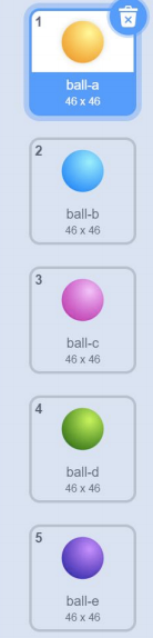 5种颜色小球造型列表