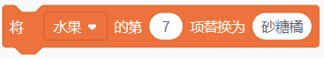 将水果列表第7项替换为砂糖橘