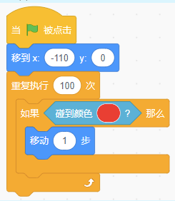 Scratch程序代码示意图