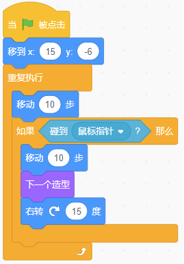 选项D的Scratch代码