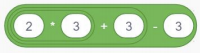 运算表达式：2*3+3-3