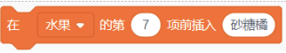 在水果列表第7项前插入砂糖橘