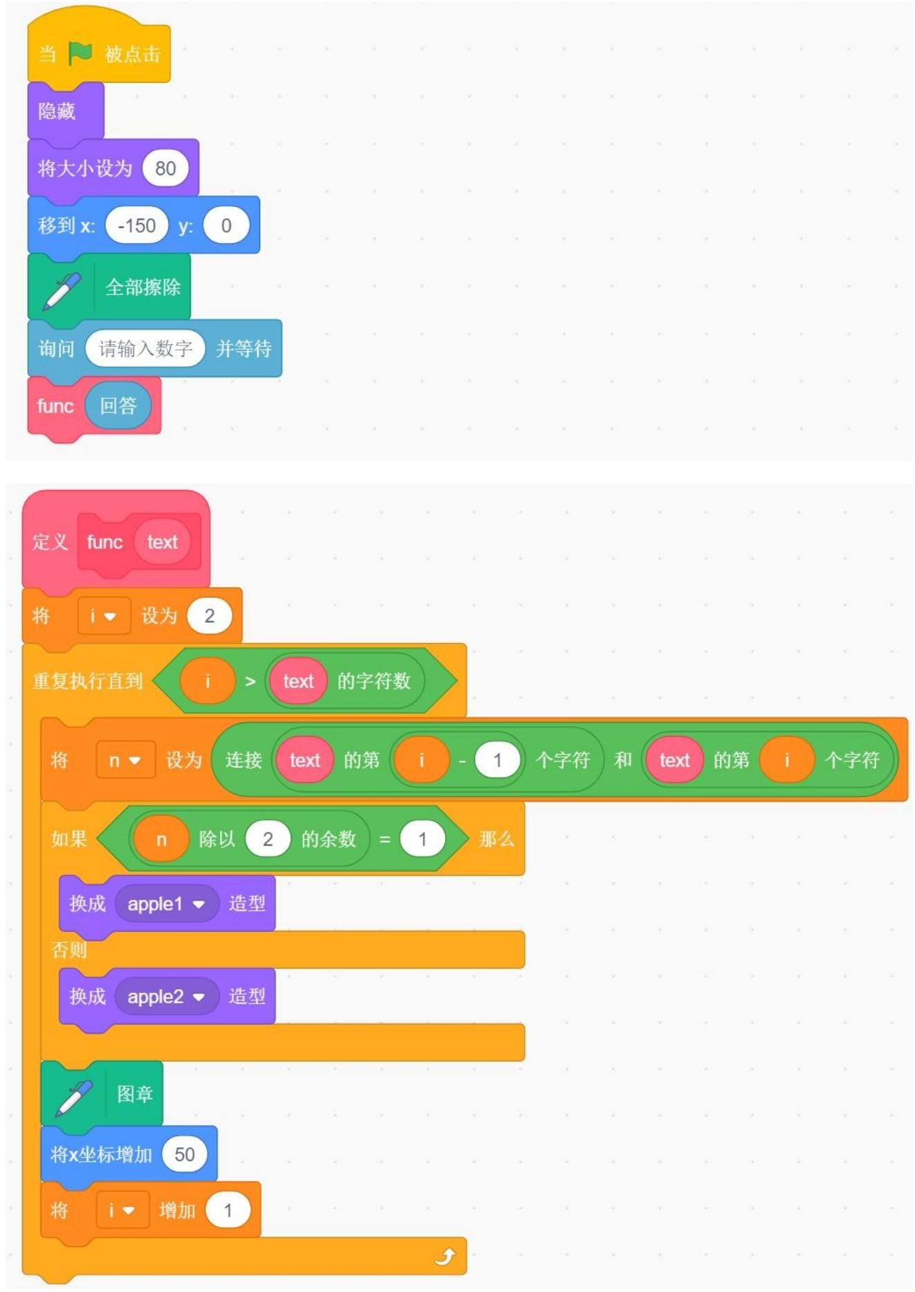 题目中的Scratch程序积木