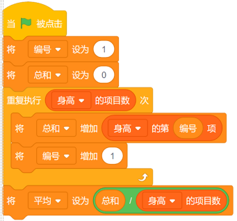 Scratch身高统计程序