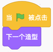 选项A的Scratch程序块