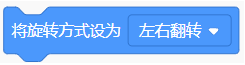 将旋转方式设为左右翻转积木