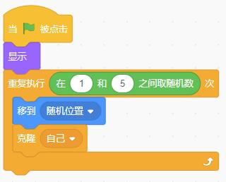 绿旗触发克隆小猫的Scratch程序图